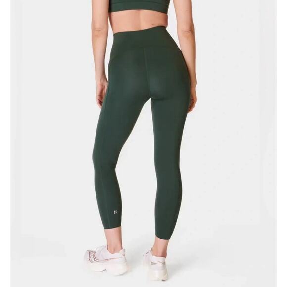 Sweaty Betty All Day Women Athletic Leggings 7/8 Length Stretch Green Size XL - Picture 1 of 14